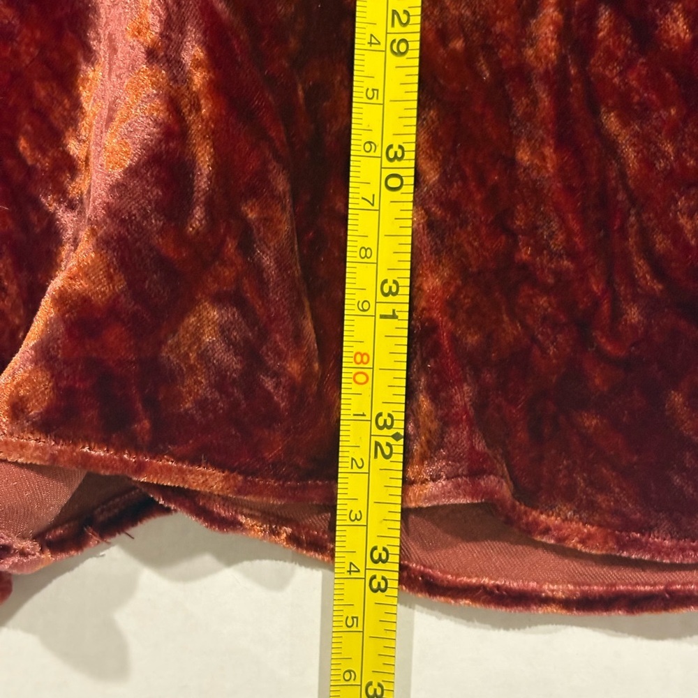 Isabella Bird Burgundy Crushed Velvet Boho Maxi Women’s Size 10 - Picture 4 of 6
